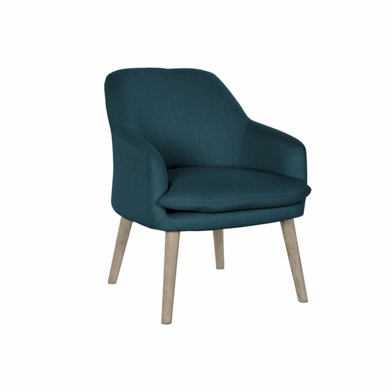 Chaise DKD Home Decor Turquoise Bois Polyester (61 x 68 x 78 cm) - Acheter à 134,51 € seulement chez Collector's Boutique