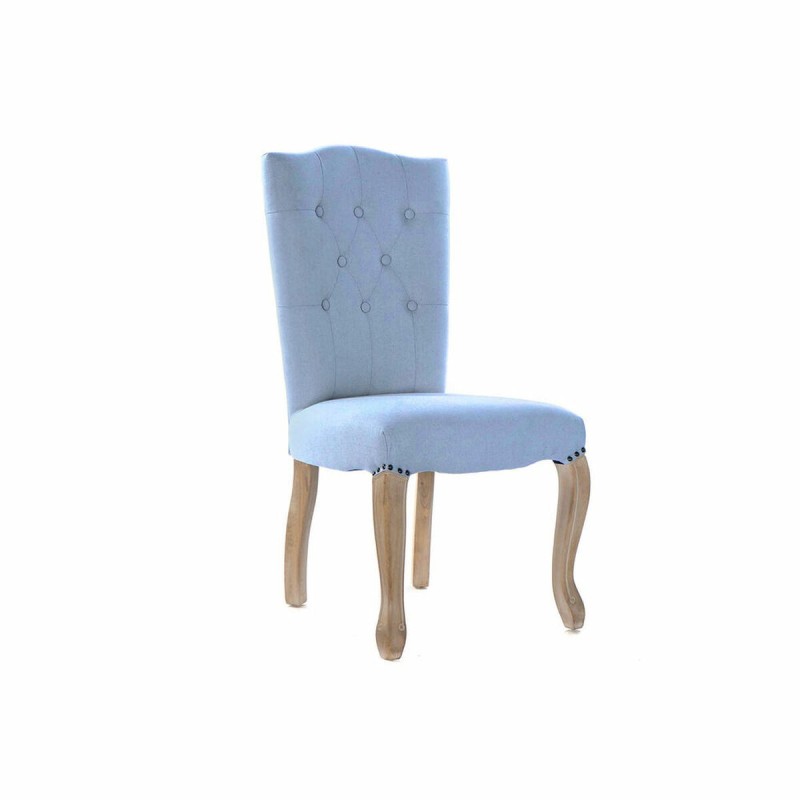 Chaise DKD Home Decor Bleu Lin Bois d'hévéa (51 x 47.5 x 101 cm) - Acheter à 141,13 € seulement chez Collector's Boutique