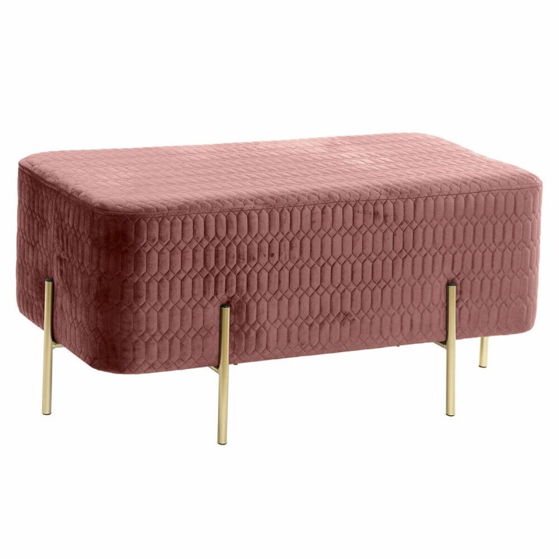 Banquette DKD Home Decor   Rose Métal Polyester Éponge (91 x 46,5 x 42 cm) - Acheter à 139,15 € seulement chez Collector's Bouti