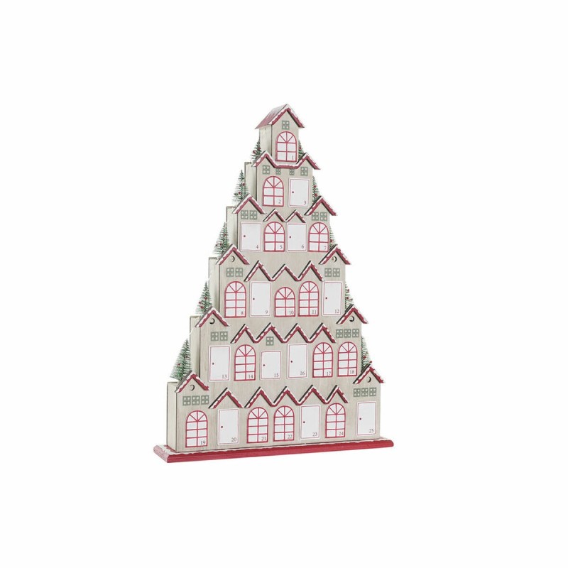 Calendrier de l’Avent DKD Home Decor Bois Maisons (37 x 8 x 53 cm) - Acheter à 46,27 € seulement chez Collector's Boutique