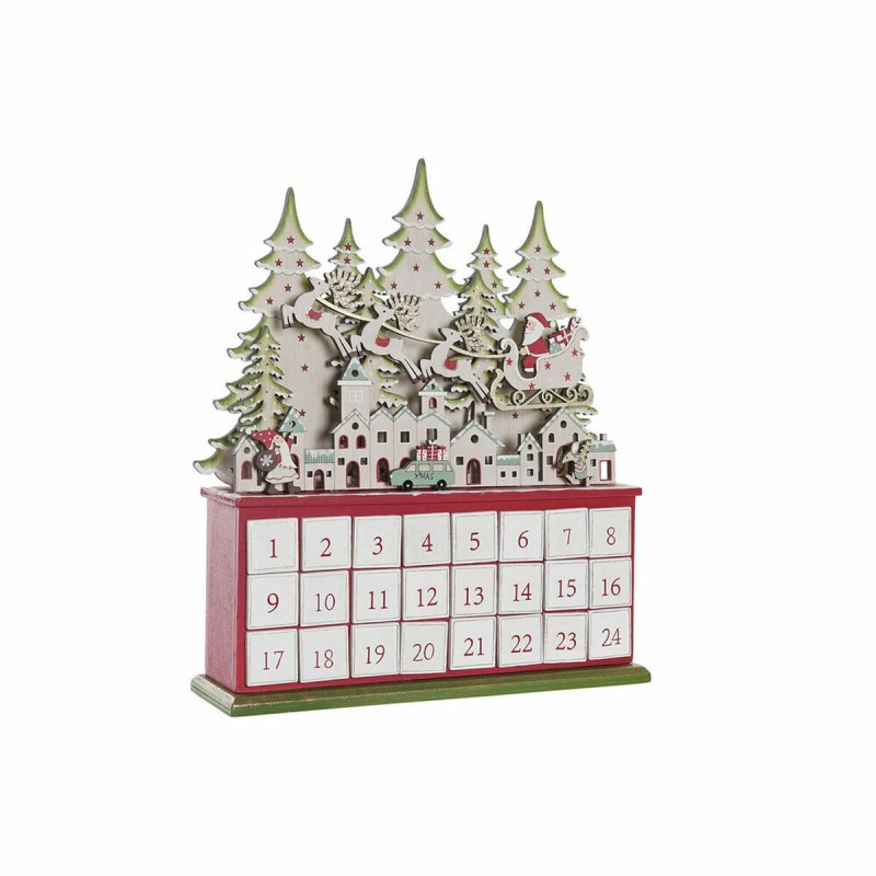 Calendrier de l’Avent DKD Home Decor Bois (32 x 8.5 x 38 cm) - Acheter à 44,45 € seulement chez Collector's Boutique