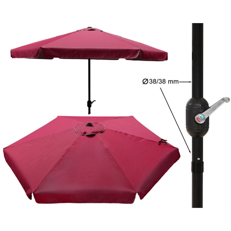 Parasol 3 m Rouge - Acheter à 69,46 € seulement chez Collector's Boutique