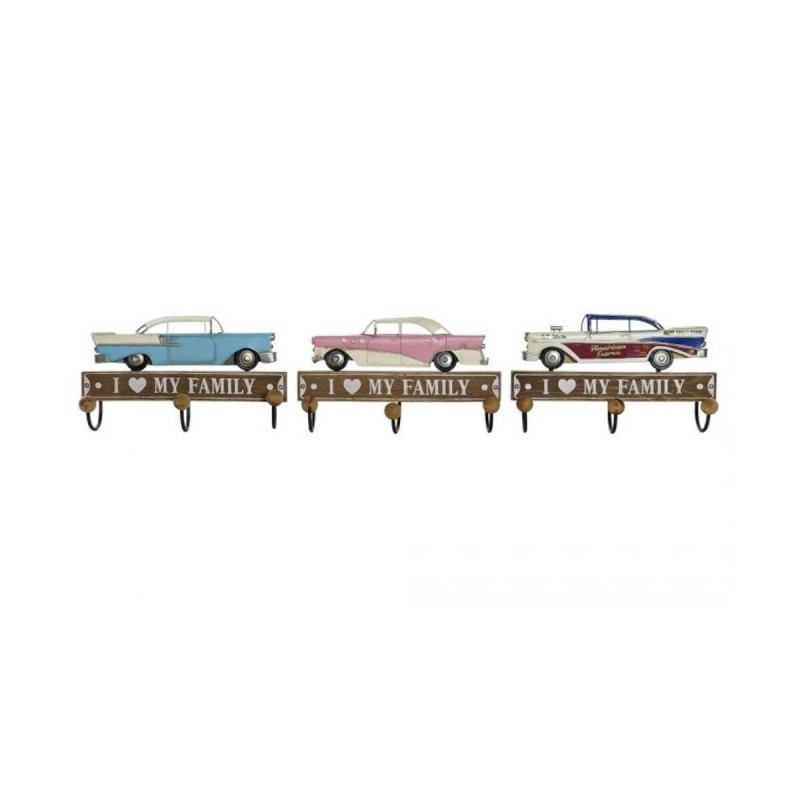 Portemanteau DKD Home Decor Métal Vintage Bois MDF (29 x 8 x 17 cm) (3 pcs) - Acheter à 57,08 € seulement chez Collector's Bouti