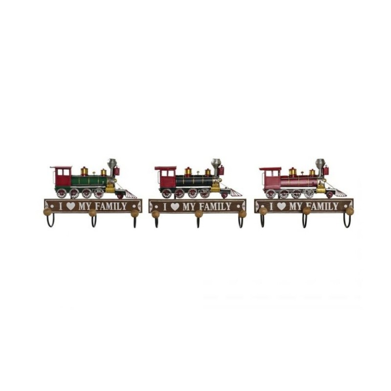 Portemanteau DKD Home Decor Métal Vintage Bois MDF (29 x 8 x 20 cm) (3 pcs) - Acheter à 57,08 € seulement chez Collector's Bouti