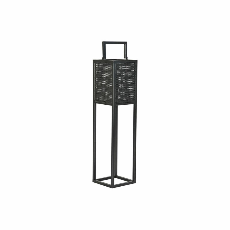 Bougeoir DKD Home Decor Noir Métal Verre (20 x 20 x 82 cm) - Acheter à 86,83 € seulement chez Collector's Boutique