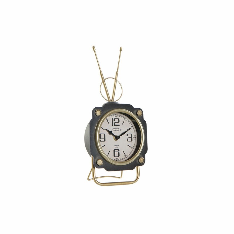 Horloge de table DKD Home Decor Verre Noir Doré Fer (15.5 x 8.5 x 32 cm) - Acheter à 19,43 € seulement chez Collector's Boutique