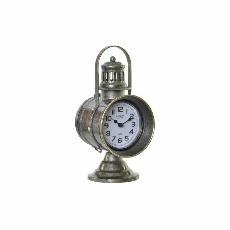 Horloge de table DKD Home Decor Verre Gris Fer (13.3 x 18 x 28.5 cm) - Acheter à 25,50 € seulement chez Collector's Boutique