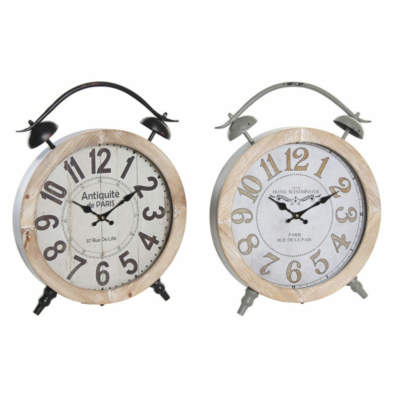 Horloge de table DKD Home Decor Fer Bois MDF (41 x 6.5 x 52.5 cm) (2 pcs) - Acheter à 69,37 € seulement chez Collector's Boutiqu