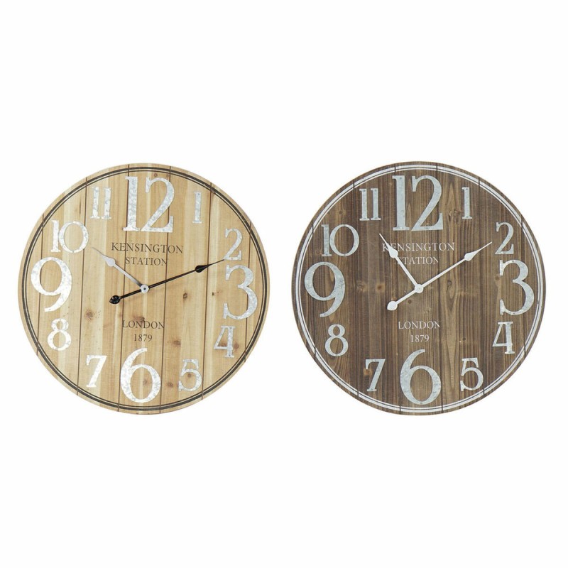 Horloge Murale DKD Home Decor Marron Bois MDF (68 x 4.5 x 68 cm) (2 pcs) - Acheter à 104,94 € seulement chez Collector's Boutiqu