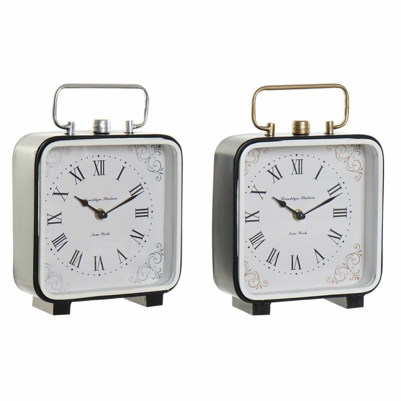 Horloge de table DKD Home Decor Verre Noir Bleu Fer (20 x 7 x 26 cm) (2 pcs) - Acheter à 39,86 € seulement chez Collector's Bout