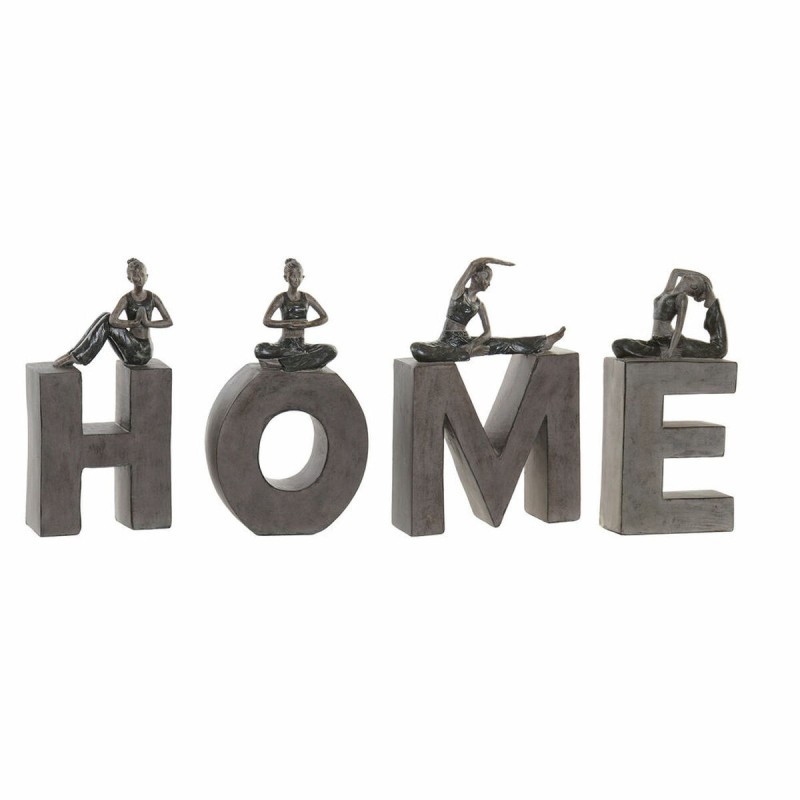 Figurine Décorative DKD Home Decor Gris Résine (11.5 x 4.5 x 23 cm) (4 pcs) - Acheter à 37,57 € seulement chez Collector's Bouti