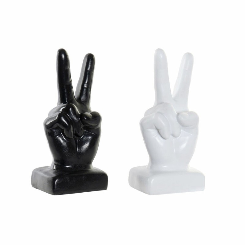 Figurine Décorative DKD Home Decor Noir Blanc Résine (13 x 12 x 29 cm) (2 pcs) - Acheter à 27,36 € seulement chez Collector's Bo