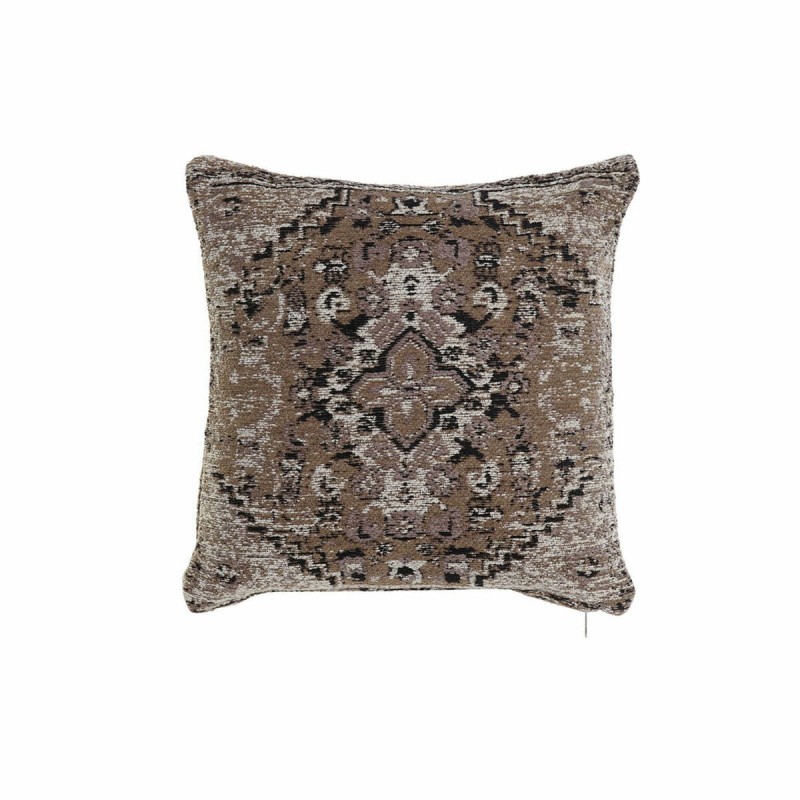 Coussin DKD Home Decor S3027296 Noir Marron Polyester Coton Aluminium Blanc Arabe (45 x 12 x 45 cm) - Acheter à 17,03 € seulemen