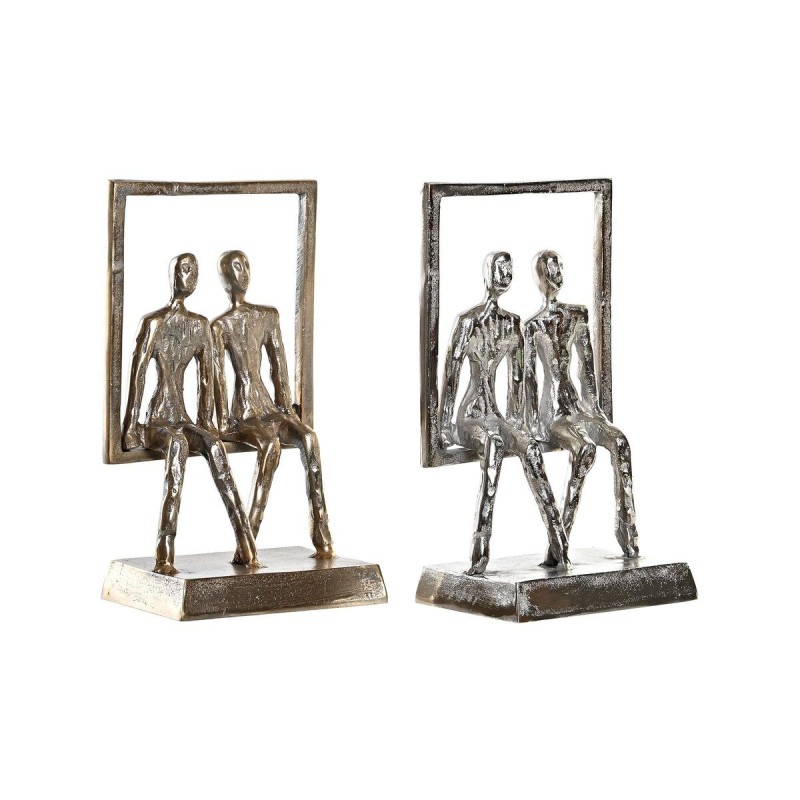 Figurine Décorative DKD Home Decor Champagne Noir Aluminium Moderne Couple (18 x 12 x 32 cm) (2 Unités) - Acheter à 70,93 € seul