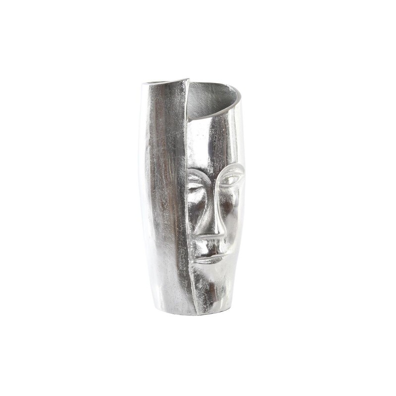 Vase DKD Home Decor Visage Argenté Aluminium Moderne (15 x 13 x 31 cm) - Acheter à 35,70 € seulement chez Collector's Boutique