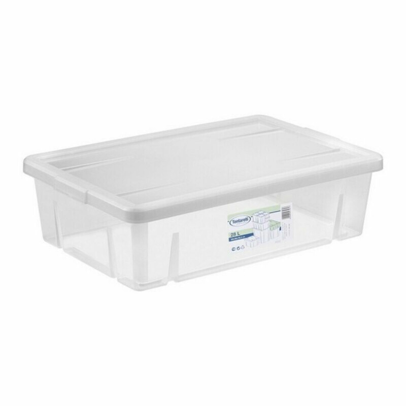 Boîte de rangement avec couvercle Tontarelli 28 L Transparent (59 X 39 x 16,5 cm) - Acheter à 10,46 € seulement chez Collector's