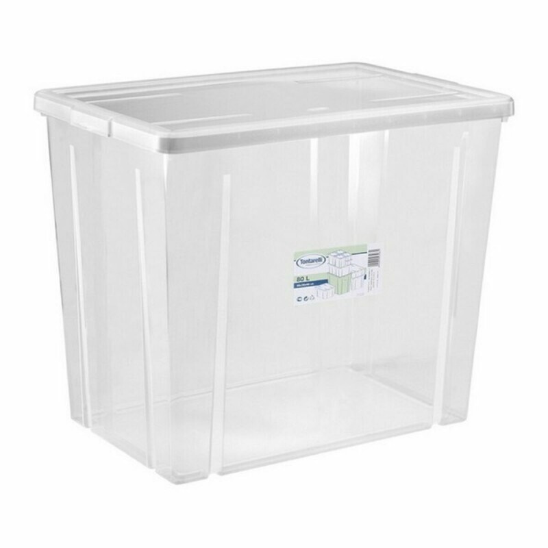 Boîte de rangement avec couvercle Tontarelli 80 L Transparent (59 X 39 x 48 cm) - Acheter à 19,73 € seulement chez Collector's B