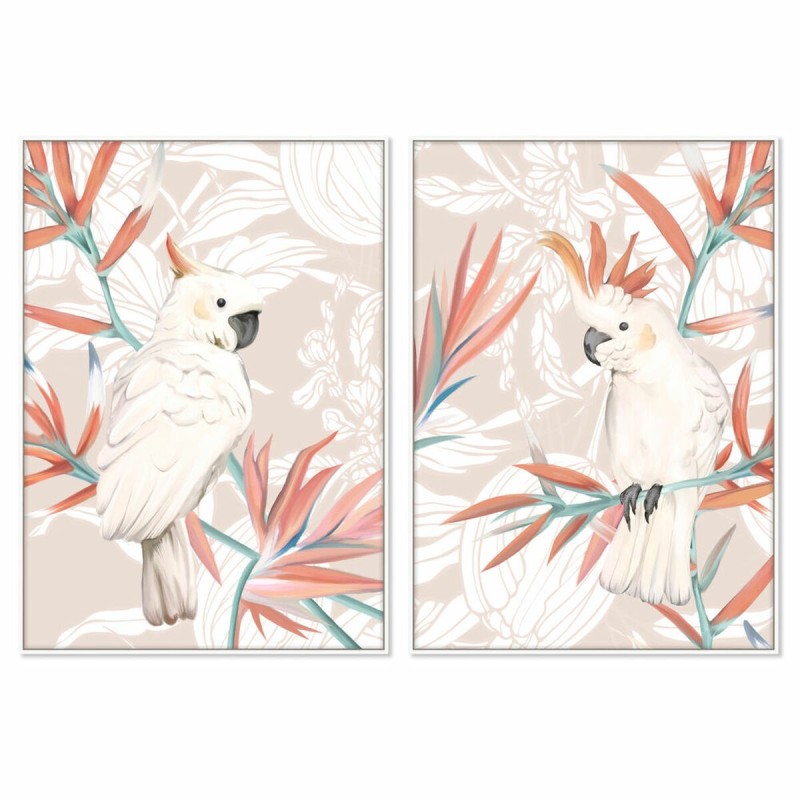 Cadre DKD Home Decor Oiseau Perroquet Tropical (100 x 4 x 140 cm) (2 Unités) - Acheter à 147,72 € seulement chez Collector's Bou