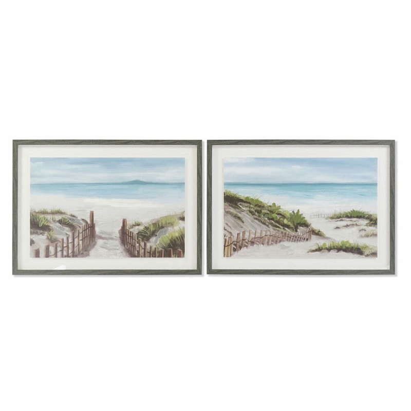 Cadre DKD Home Decor Plage méditerranéen (70 x 3,3 x 50 cm) (2 Unités) - Acheter à 74,12 € seulement chez Collector's Boutique