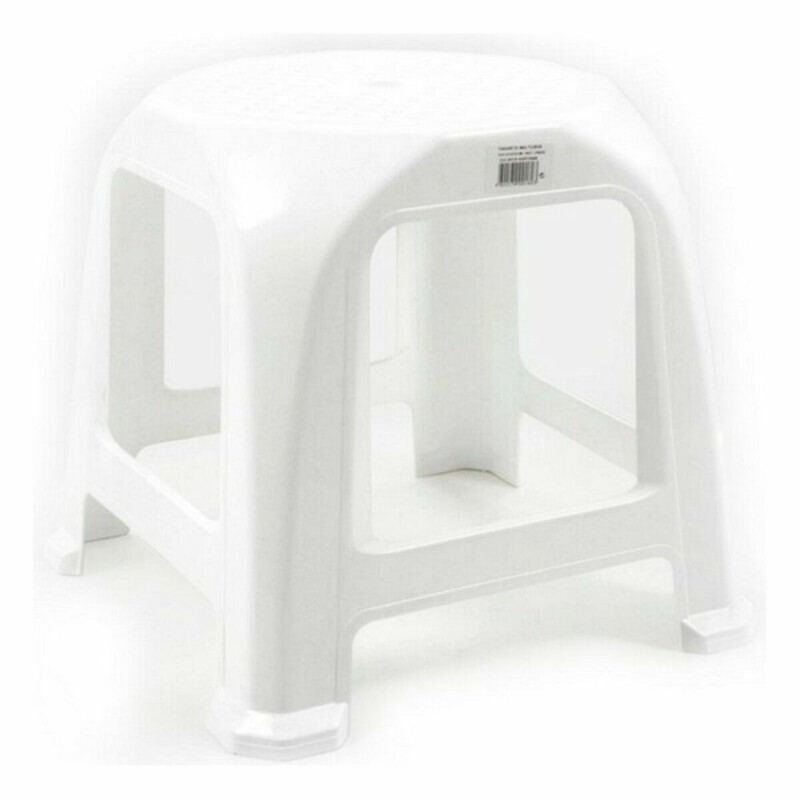 Tabouret Step Plastique Blanc (34 x 34 x 31 cm) - Acheter à 4,76 € seulement chez Collector's Boutique