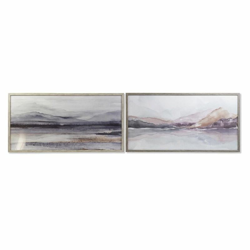 Cadre DKD Home Decor Montagne Moderne (124 x 4,5 x 64 cm) (2 Unités) - Acheter à 154,21 € seulement chez Collector's Boutique