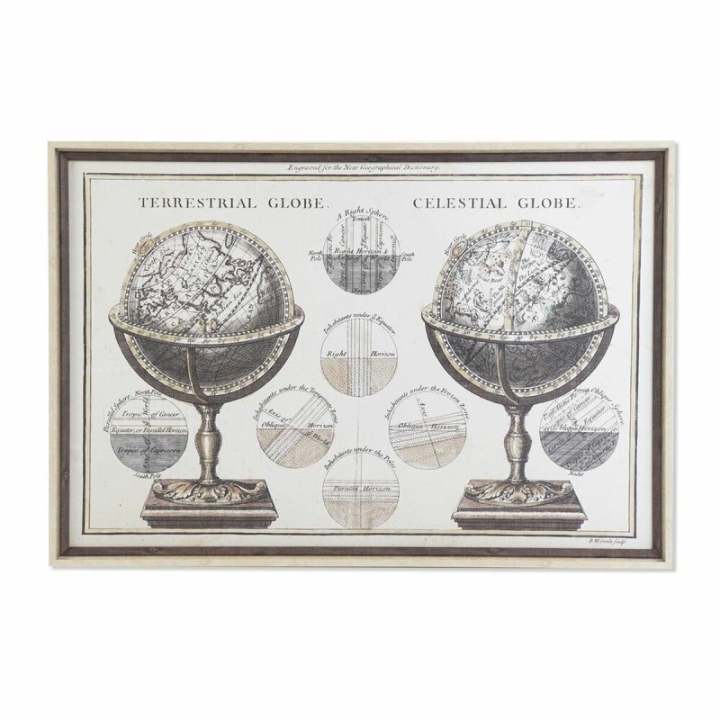 Cadre DKD Home Decor Mappemonde (95 x 3 x 65 cm) - Acheter à 116,05 € seulement chez Collector's Boutique