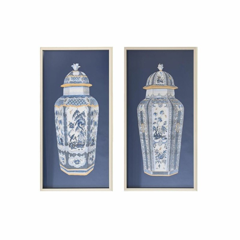 Cadre DKD Home Decor Vase Oriental (53,5 x 3 x 103,8 cm) (2 Unités) - Acheter à 210,55 € seulement chez Collector's Boutique