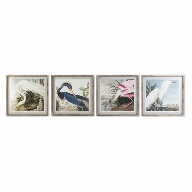 Cadre DKD Home Decor Oiseau Oriental (60 x 2,5 x 60 cm) (4 Unités) - Acheter à 148,73 € seulement chez Collector's Boutique