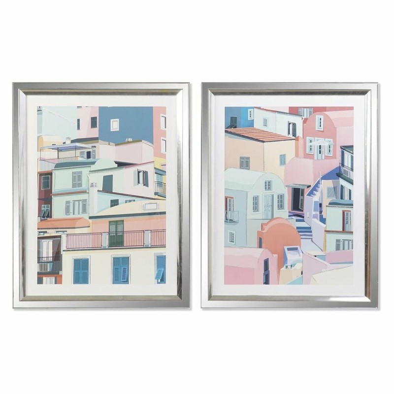 Cadre DKD Home Decor Maisons (69 x 3 x 89 cm) (2 Unités) - Acheter à 86,83 € seulement chez Collector's Boutique