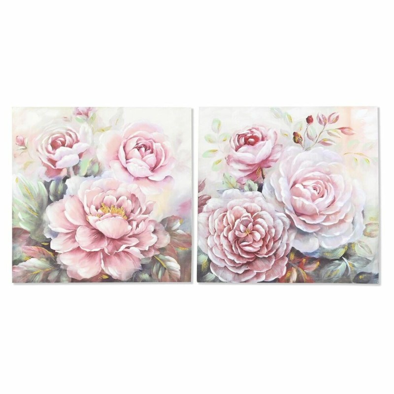 Cadre DKD Home Decor Fleurs (80 x 3 x 80 cm) (2 Unités) - Acheter à 56,66 € seulement chez Collector's Boutique