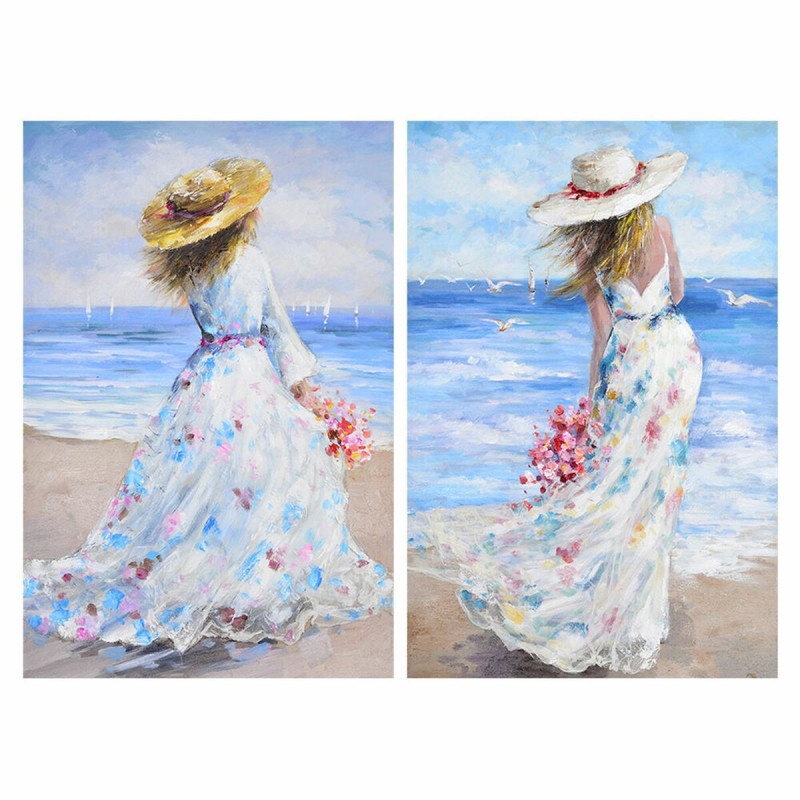 Cadre DKD Home Decor Plage méditerranéen (80 x 3 x 120 cm) (2 Unités) - Acheter à 80,11 € seulement chez Collector's Boutique