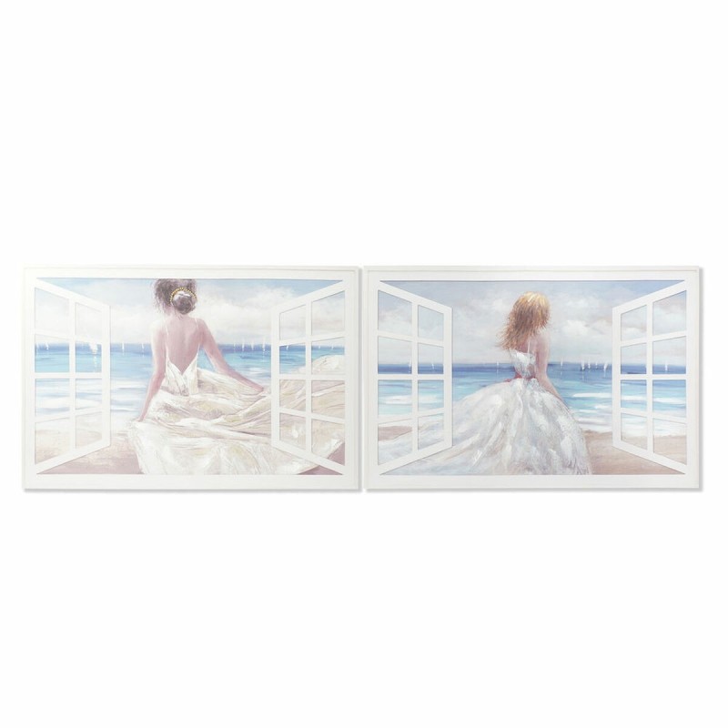 Cadre DKD Home Decor Plage méditerranéen (120 x 3 x 80 cm) (2 Unités) - Acheter à 61,48 € seulement chez Collector's Boutique