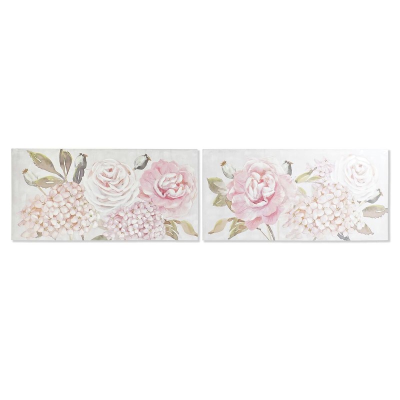 Cadre DKD Home Decor Fleurs Shabby Chic (120 x 3 x 60 cm) (2 Unités) - Acheter à 76,66 € seulement chez Collector's Boutique