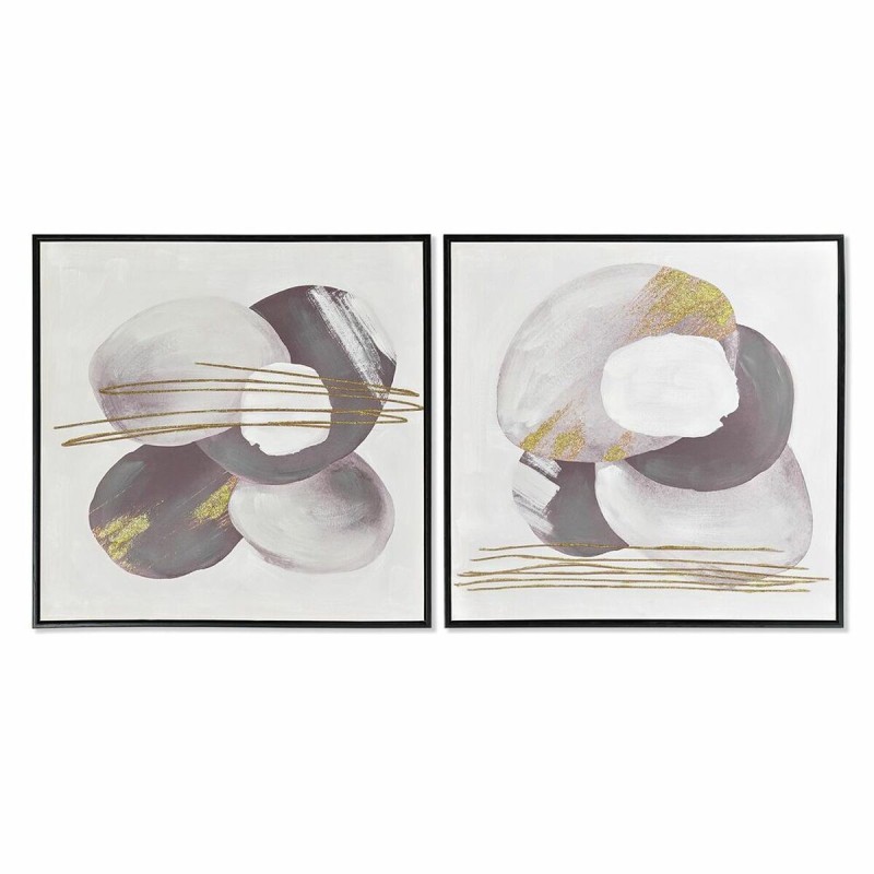 Cadre DKD Home Decor Abstrait (2 Unités) (60 x 3,5 x 60 cm) - Acheter à 68,08 € seulement chez Collector's Boutique