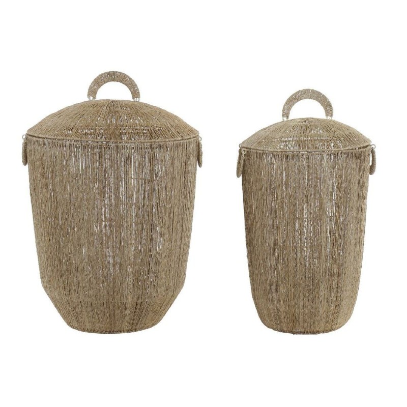 Set de basket DKD Home Decor Métal Jute (45 x 45 x 69 cm) - Acheter à 107,65 € seulement chez Collector's Boutique