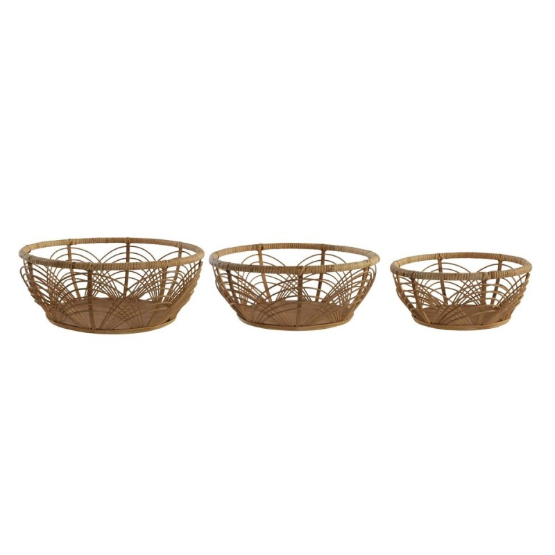 Set de basket DKD Home Decor Rotin Tropical (42 x 42 x 16 cm) - Acheter à 51,95 € seulement chez Collector's Boutique