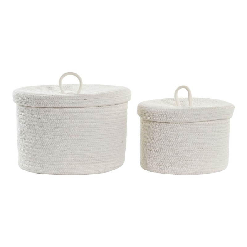 Set de basket DKD Home Decor Coton (30 x 30 x 20 cm) - Acheter à 35,58 € seulement chez Collector's Boutique