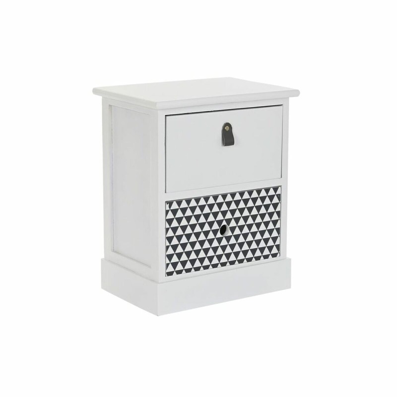 Caisson à Tiroirs DKD Home Decor Gris Blanc Bois de paulownia (36 x 25 x 44,5 cm) - Acheter à 54,08 € seulement chez Collector's