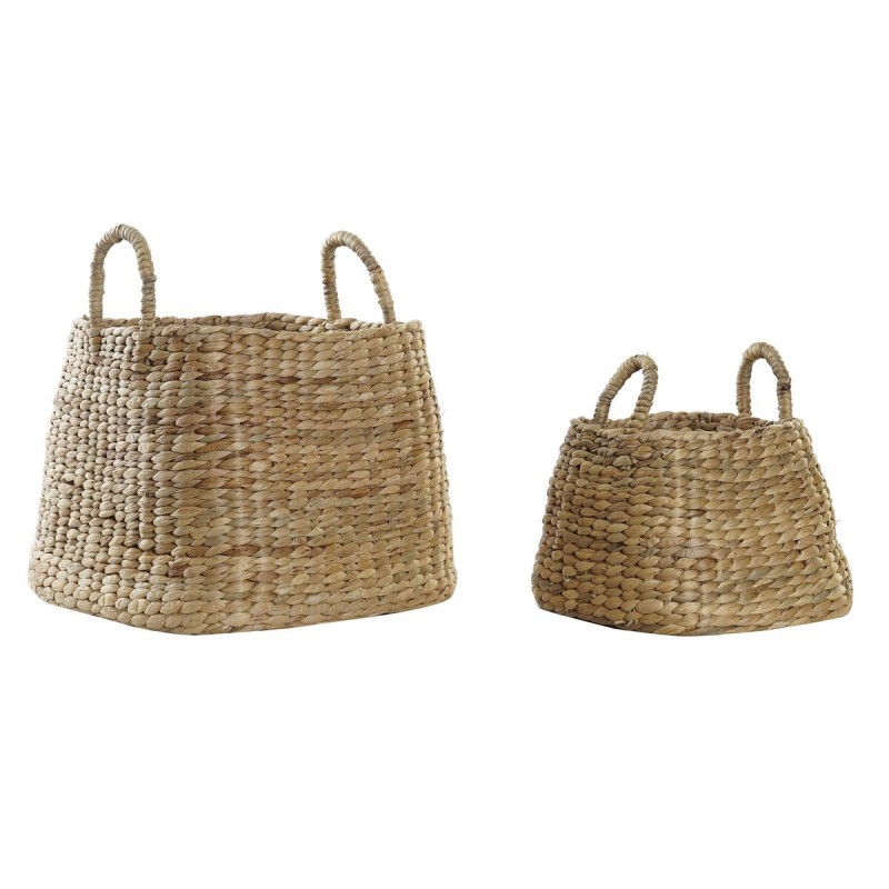 Set de basket DKD Home Decor Naturel Fibre naturelle Boho (37 x 37 x 30 cm) - Acheter à 70,85 € seulement chez Collector's Bouti