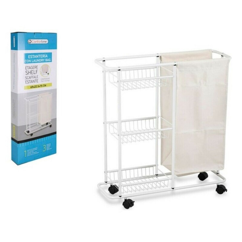 Etagère de salle de bains Confortime Laundry Bag Métal (69 x 22.5 x 75 cm) - Acheter à 26,94 € seulement chez Collector's Boutiq