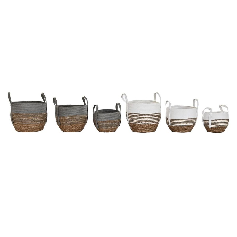 Set de basket DKD Home Decor Fibre (38 x 38 x 33 cm) (2 Unités) - Acheter à 92,56 € seulement chez Collector's Boutique