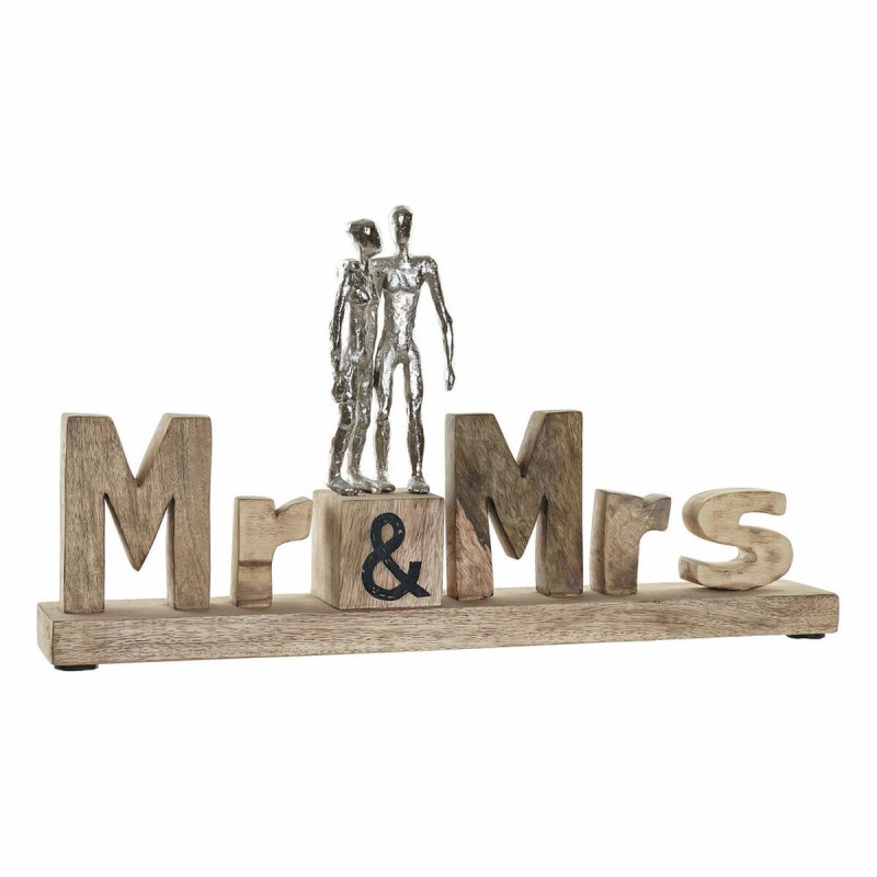 Figurine Décorative DKD Home Decor Mr & Mrs Argenté Aluminium (51 x 7,5 x 28 cm) - Acheter à 43,28 € seulement chez Collector's 