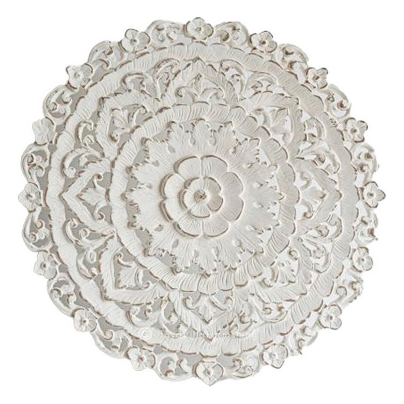 Décoration murale DKD Home Decor Blanc Mandala Bois MDF (90 x 2 x 90 cm) - Acheter à 92,51 € seulement chez Collector's Boutique