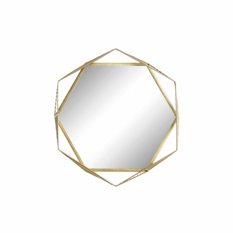 Miroir mural DKD Home Decor Verre Doré Fer (54 x 5 x 47 cm) - Acheter à 54,80 € seulement chez Collector's Boutique