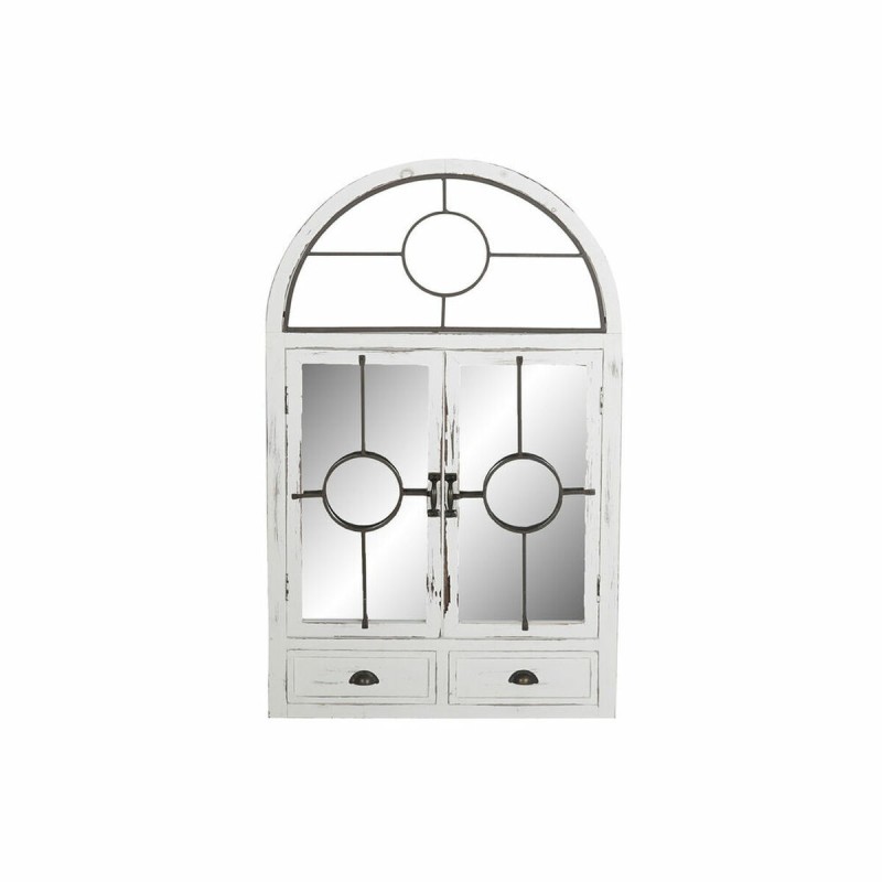 Miroir mural DKD Home Decor Miroir Noir Métal Bois Fenêtres Blanc (56 x 3 x 92 cm) - Acheter à 69,95 € seulement chez Collector'