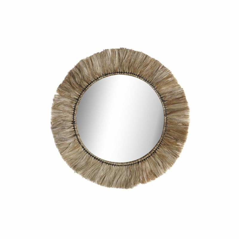 Miroir mural DKD Home Decor Verre Naturel Jute (52 x 3 x 52 cm) - Acheter à 61,48 € seulement chez Collector's Boutique