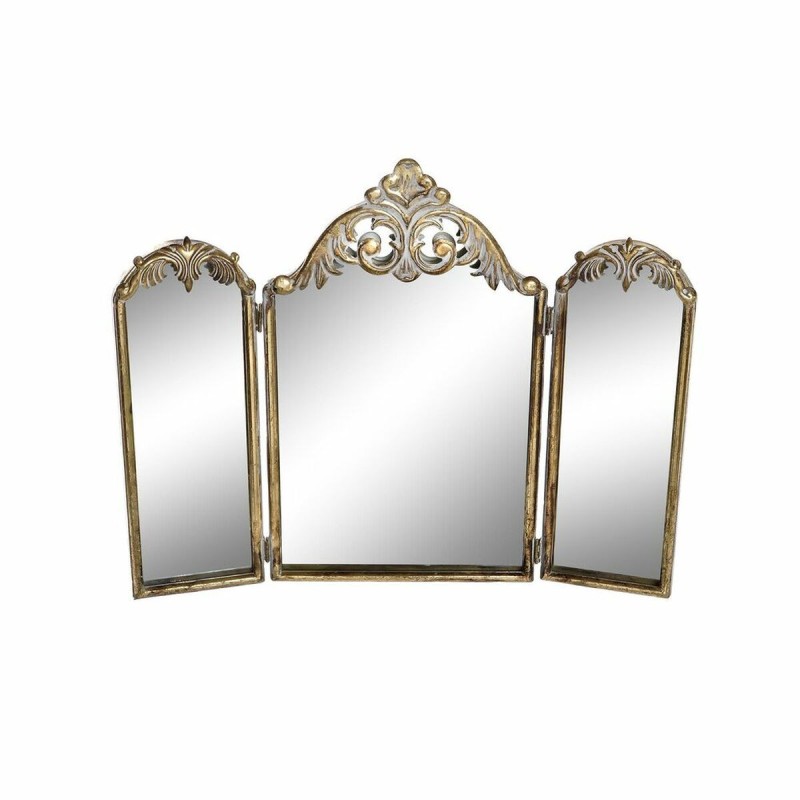 Miroir mural DKD Home Decor Doré Métal (43 x 2 x 35 cm) - Acheter à 28,74 € seulement chez Collector's Boutique