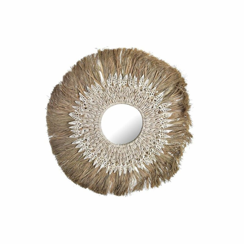 Miroir mural DKD Home Decor Naturel Blanc Coquillages (55 x 2,5 x 55 cm) - Acheter à 48,11 € seulement chez Collector's Boutique