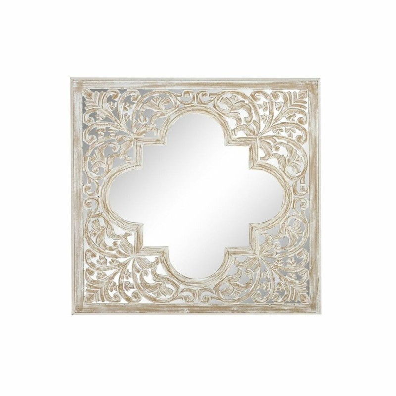 Miroir mural DKD Home Decor Marron Blanc Arabe Bois MDF Décapé (90 x 3 x 90 cm) - Acheter à 80,16 € seulement chez Collector's B