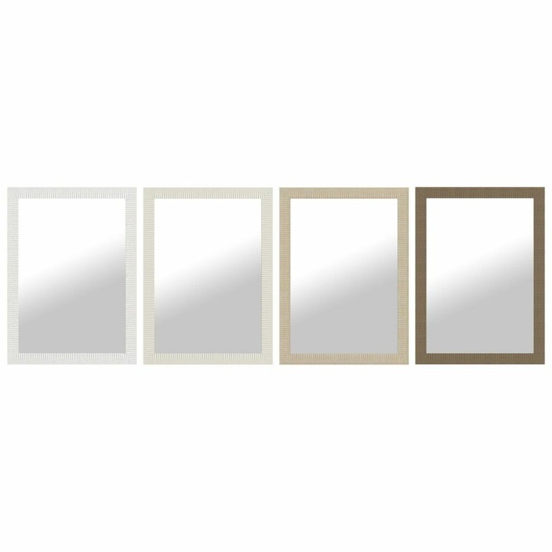 Miroir mural DKD Home Decor Verre Noir Marron Gris foncé Ivoire PS Traditionnel 4 Unités (70 x 2 x 97 cm) - Acheter à 160,79 € s